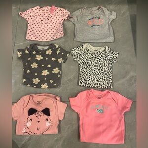 3-6 month girl’s onesies (set of 6) Gerber & Carter’s